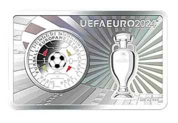 Монета Чемпионат Европы по футболу 2024 — 62,2 г серебра, Германия — аверс