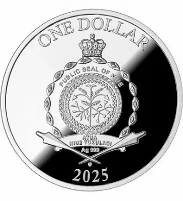 «Дерево любви» 2025 — серебряная монета Ниуэ 17,5 г в подарок — реверс