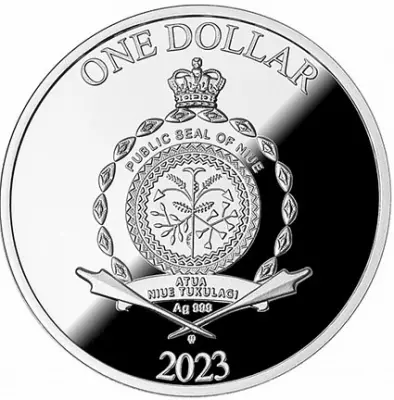 Монета Ниуэ «Lucky You» («На удачу») 2023 — 17,5 г серебра 999 — реверс