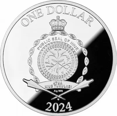 Монета Ниуэ Сова. Духовные животные 2022 — 17,5 г серебра: обзор — реверс