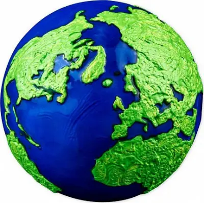 Монета «Земля — Зеленая планета» 2022 — 93,3 г серебра, Барбадос — аверс