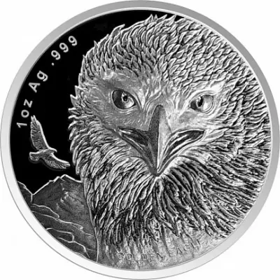 «Золотой Орел» 2024, Самоа — серебряная монета 31,1 г ч. серебра — аверс