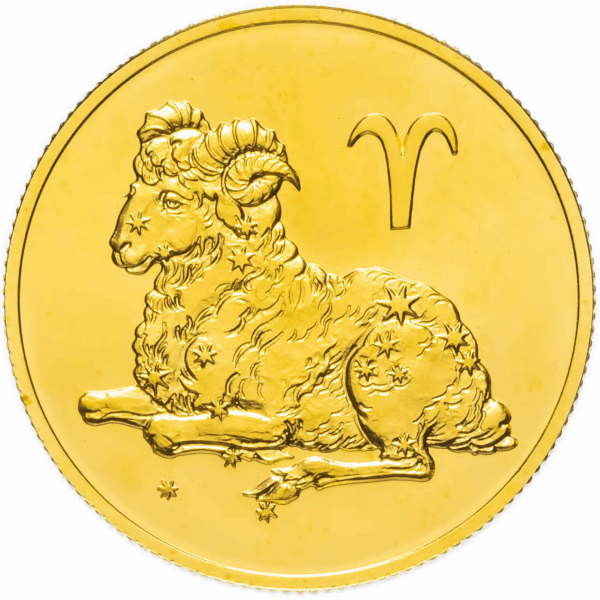 Золотая монета - Овен, 50 рублей, 2004
