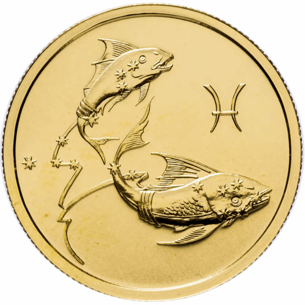 Золотая монета - Рыбы, 50 рублей, 2004