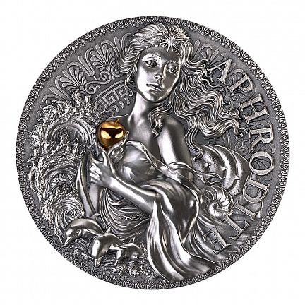 "Афродита. Великая греческая мифология" 2022 г., 62,2 г.ч. серебра. Камерун