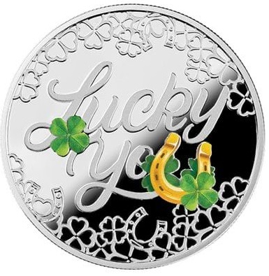 "Lucky you" На удачу. 17,5 г.ч. серебра. Ниуэ