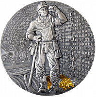 "Крипто-Майнинг" 2021 г., 50 г. ч. серебра. Ниуэ
