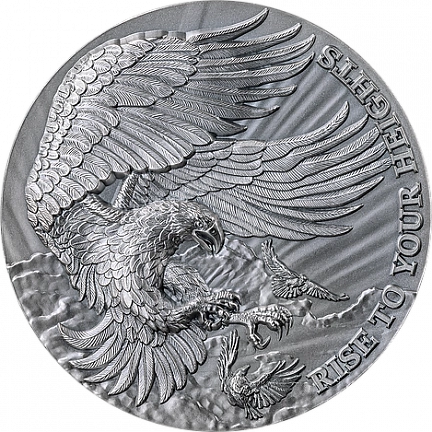 "Орел и Ворон" 2023 г., 62.2 г. ч. серебра. Гана
