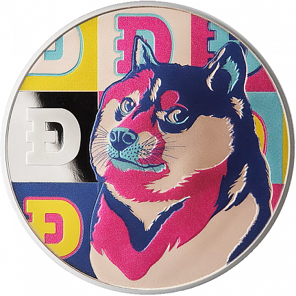 "Криптовалюта Dogecoin" 2022 г. 31,1 г. ч. серебра.
