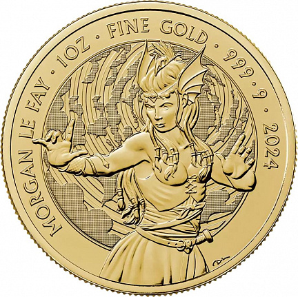 "Мифы и Легенды - Morgan Le Fay " 2024г. 31,1 г. ч. золота. Великобритания