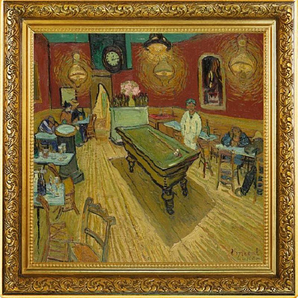 "Винсент Ван Гог 170 лет. Ночное кафе" 2023 г., 31,1 г ч. серебра. Ниуэ