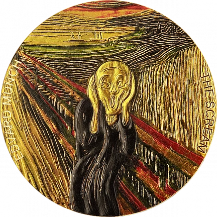 "Крик. Эдвард Мунк" 2022 г., 62,2 г.ч. серебра. Гана