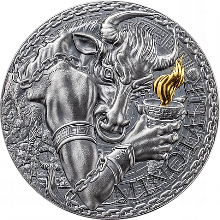 "Минотавр. Великая греческая мифология" 2023 г. 31,1 г ч. серебра. Камерун