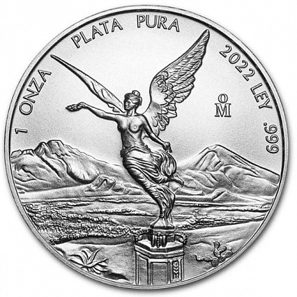 "Либертад" 2022г.  31,1 г. ч. серебра. Мексика